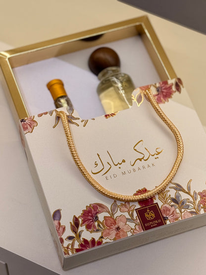 10 بكسات عبارة عن عطر + مسك بثيم العيد